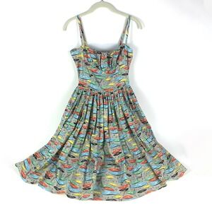 Bernie Dexter Paris Records Dress Sz M VTG Made in USA‎ Pinup Rockabilly 50s